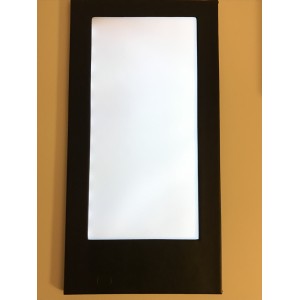 LED Menükarte, einseitig beleuchtet, Leder, schwarz, A4